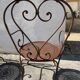série de 4 fauteuils de jardin fer forgé