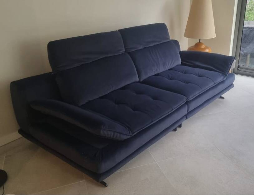 Canapé Vice Versa Home Salons – Velours bleu nuit – Excellent état