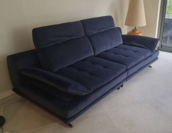 Canapé Vice Versa Home Salons – Velours bleu nuit – Excellent état