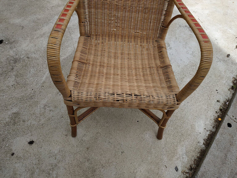 Vintage rattan armchair