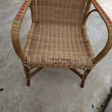 Vintage rattan armchair