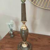 Le Tanneur leather and brass desk lamp