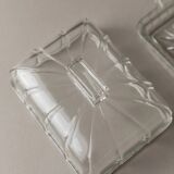 Clear glass butter dish, vintage Art Deco, 1940s Italy - timeless tableware