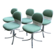 5 chaises Space Age Stoll Giroflex 7054
