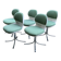 5 chaises Space Age Stoll Giroflex 7054
