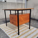 Vintage teak and metal desk