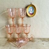 6 verres à vin rosaline