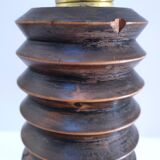 Solid wood lamp base by Charles Dudouyt