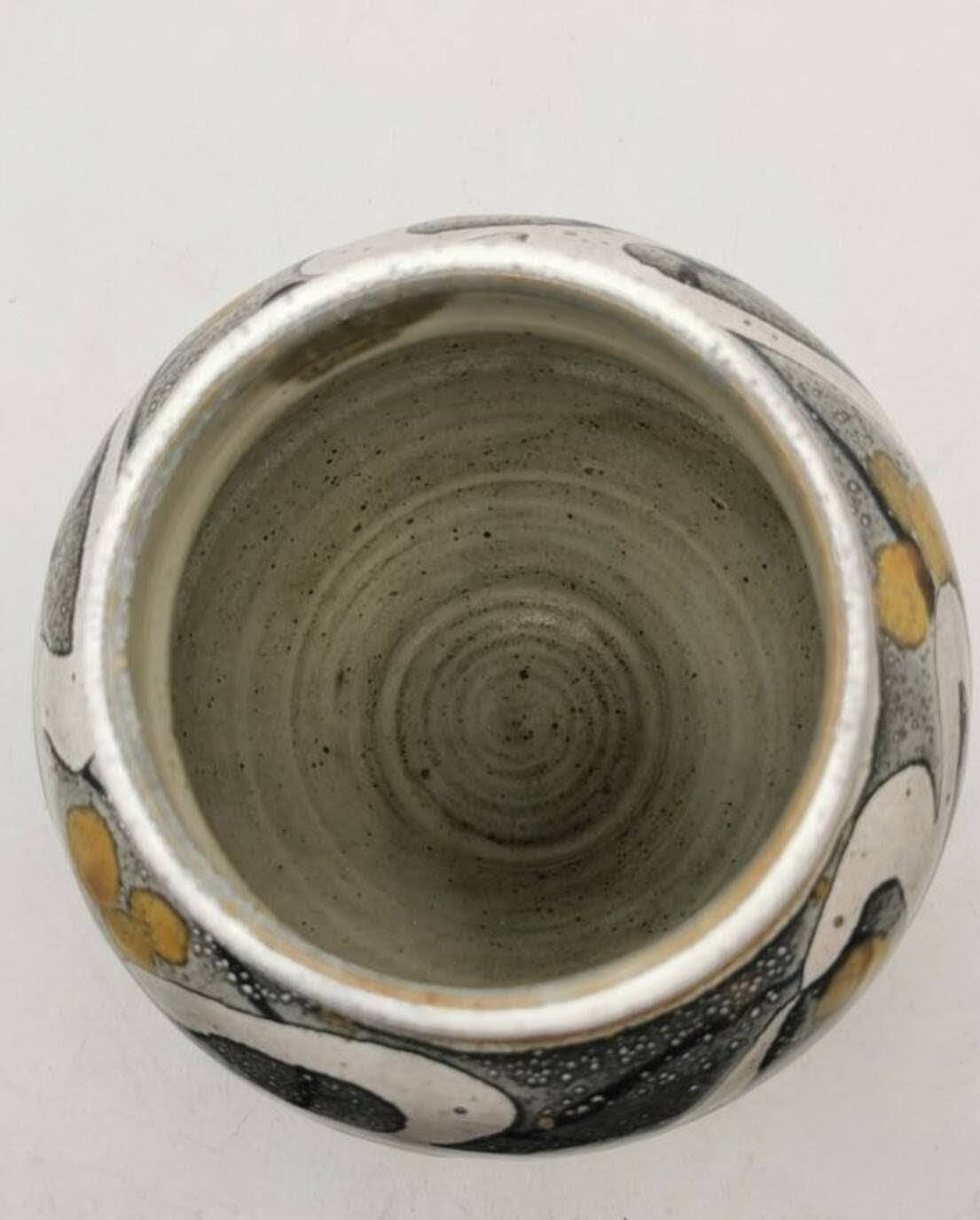 Glazed ceramic vase signed