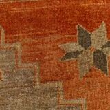 3x12 shades of brunt orange oushak runner rug