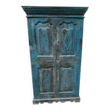 Rajasthani wardrobe in Burmese teak with original patina.