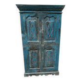 Rajasthani wardrobe in Burmese teak with original patina.