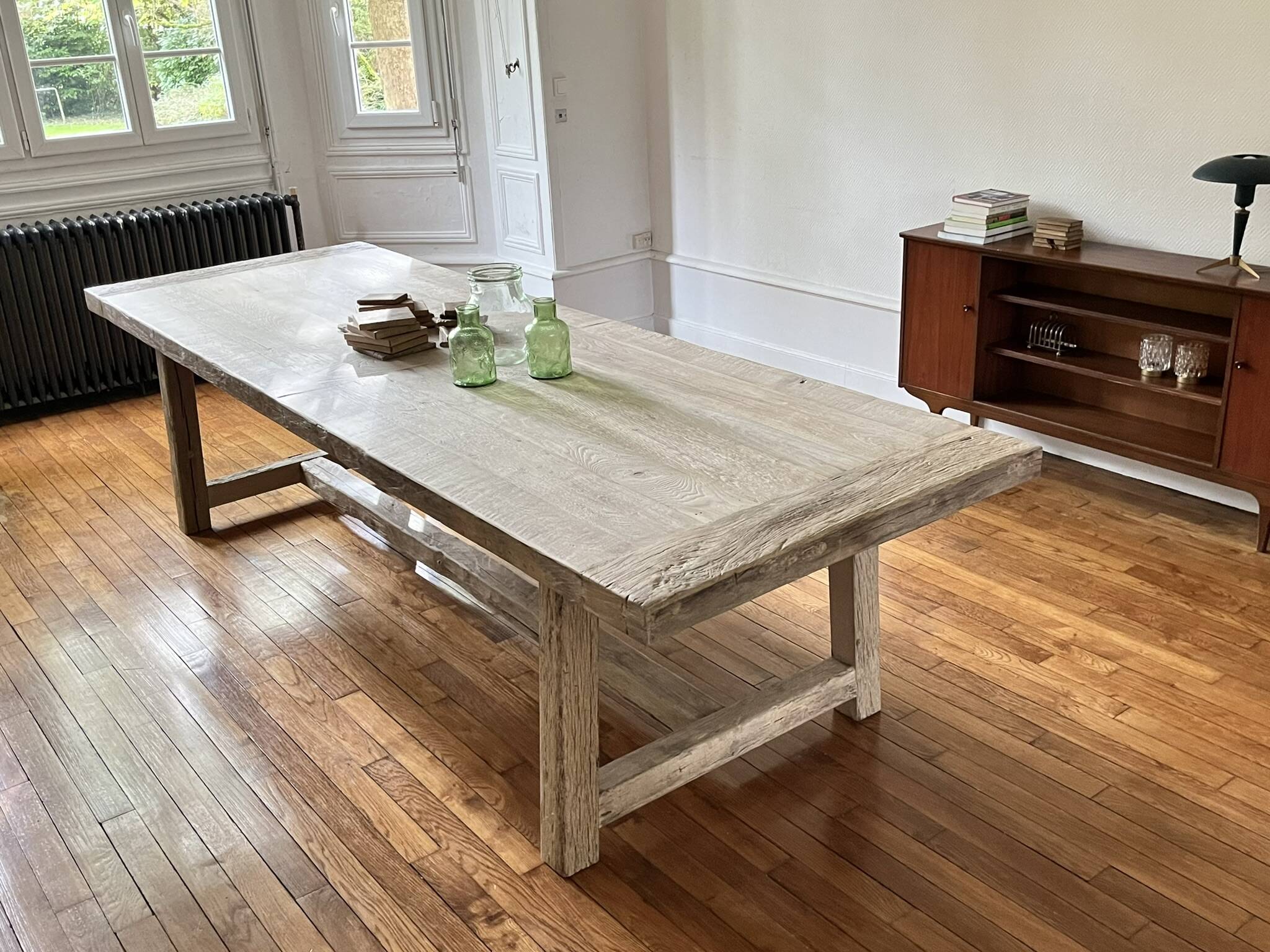 Farm Table Founder in Solid Antique Oak 250 cm long