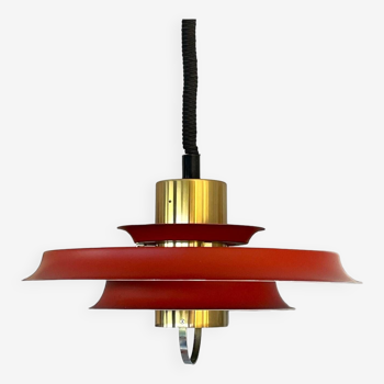 Lampe suspension Red Vitrika en laiton, Danemark