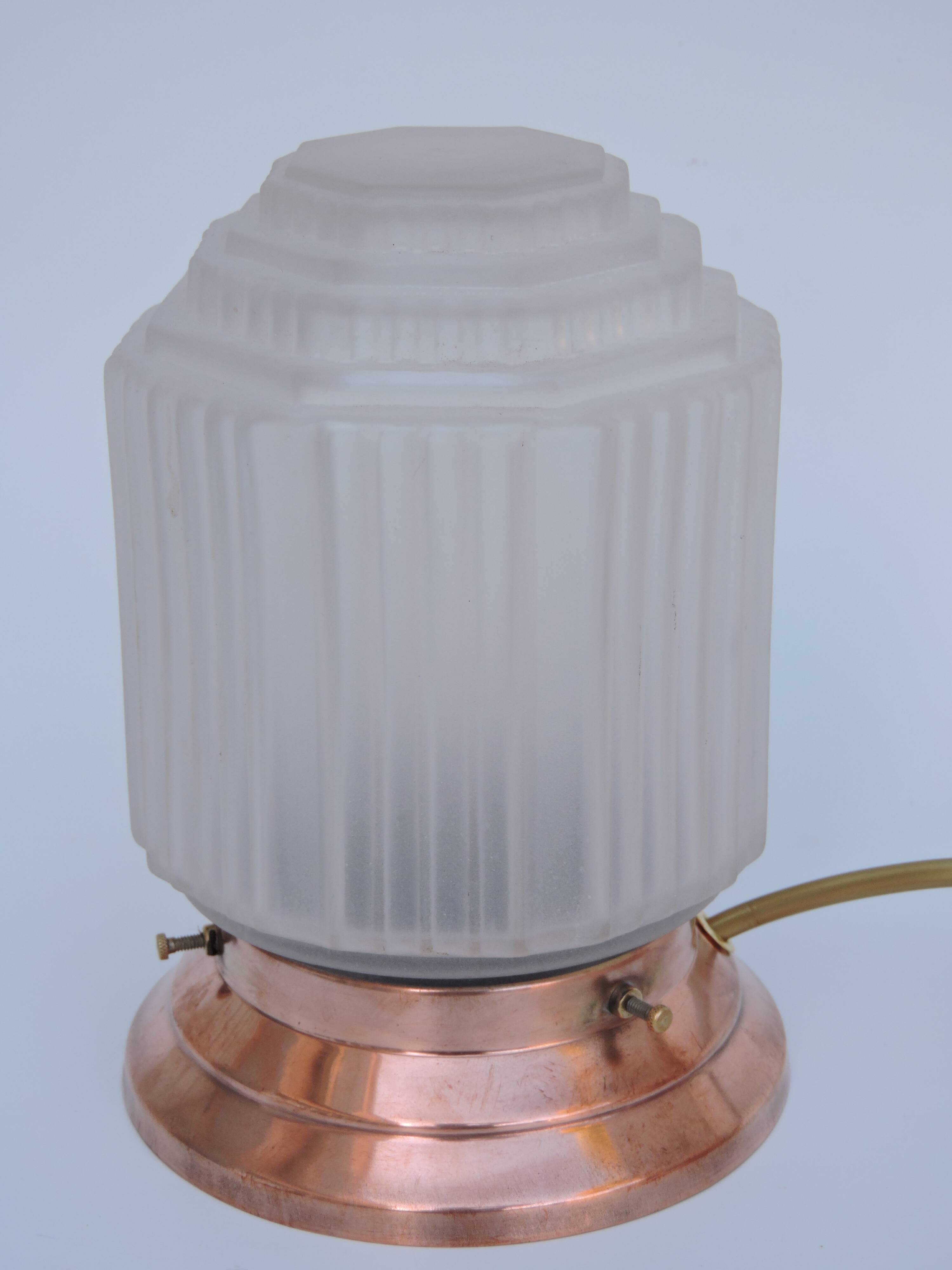 Pair of lamp building modernist art deco skyscraper skyscraper 1930 sign p d'avesn france