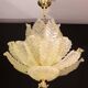 Extraordinary large size gold vintage Murano glass chandelier, 1970