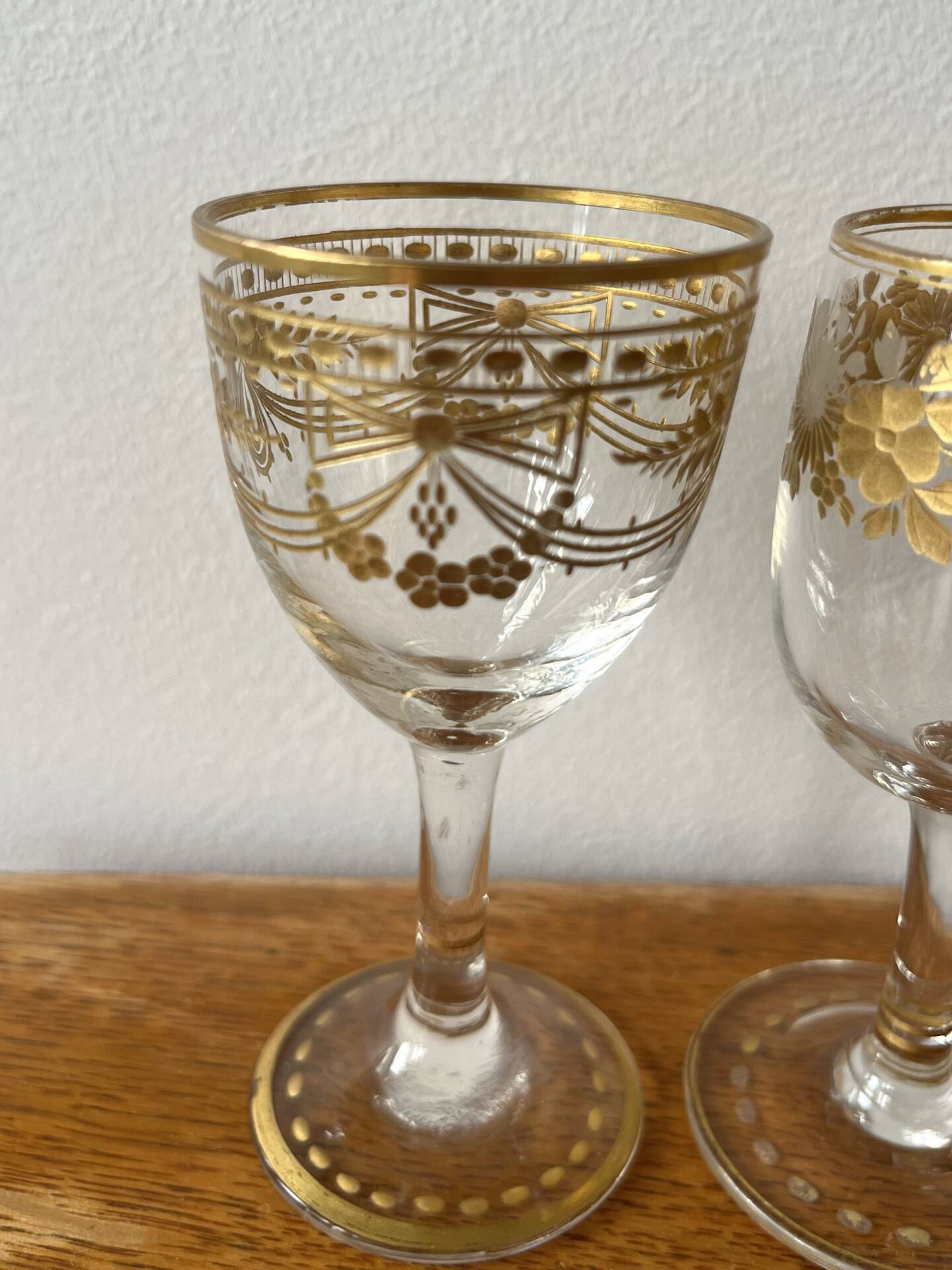 Pair of Napoleon III liqueur glasses