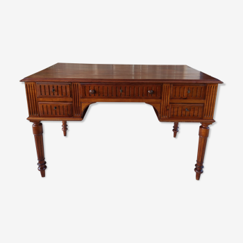 bureau directoire en bois massif, 5 tiroirs