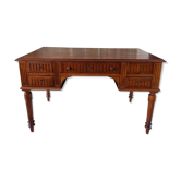 solid wood executive desk, 5 drawers