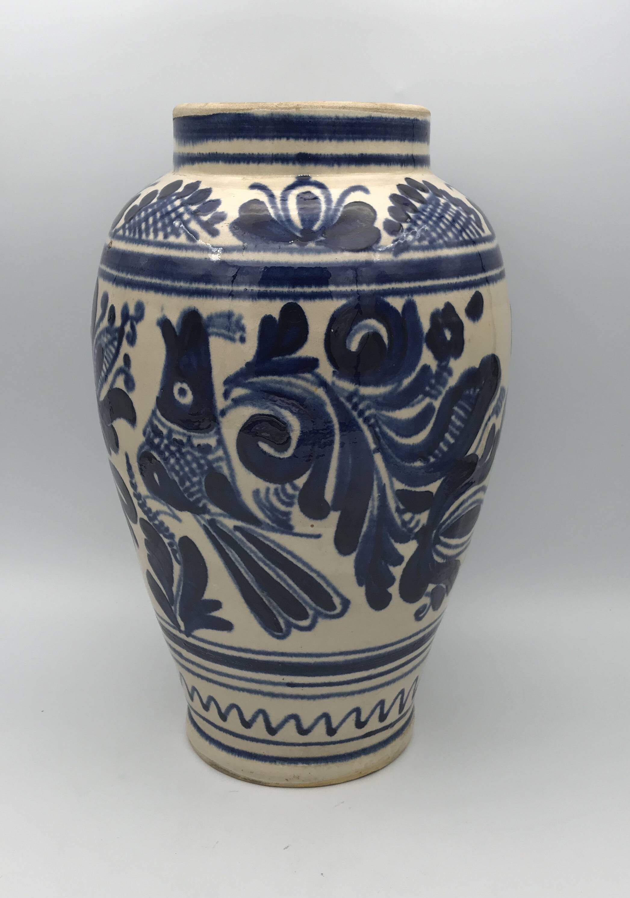 Vintage korond glazed terracotta pottery vase