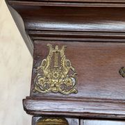 Large antique library from the Empire/Napoleon III period in mahogany and gilded bronze.