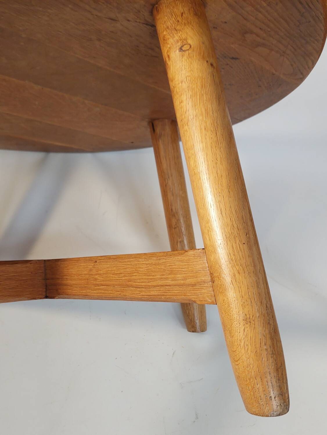 Brutalist oak coffee table