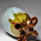 Handcrafted enamelled terracotta water jar signed