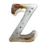 Letter "Z" of vintage industrial brand in iron