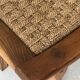 Stool / side table in wood and rope, France 1950