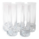 Set of 5 Mid-century Clear Crystal Tumblers / Italy / 1980s