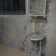 Vintage cast iron adjustable Shaving Stand