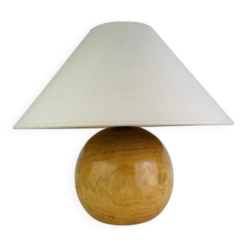 Lampe boule bois SCE années 80
