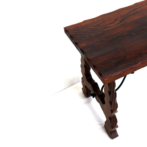 Table d’appoint vintage espagnole brutaliste des années 1960