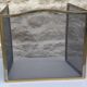 Solid brass and black metal firewall