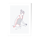 Illustration A4 naiade no. 1/8 bretagne baigneuse mer