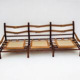 1960s, Scandinavian design by Arne Norell, sofa, model "Kontiki", original condition, leather, beech.