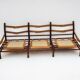 Années 1960, design scandinave par Arne Norell, canapé, modèle "Kontiki", état d'origine, cuir, hêtre.