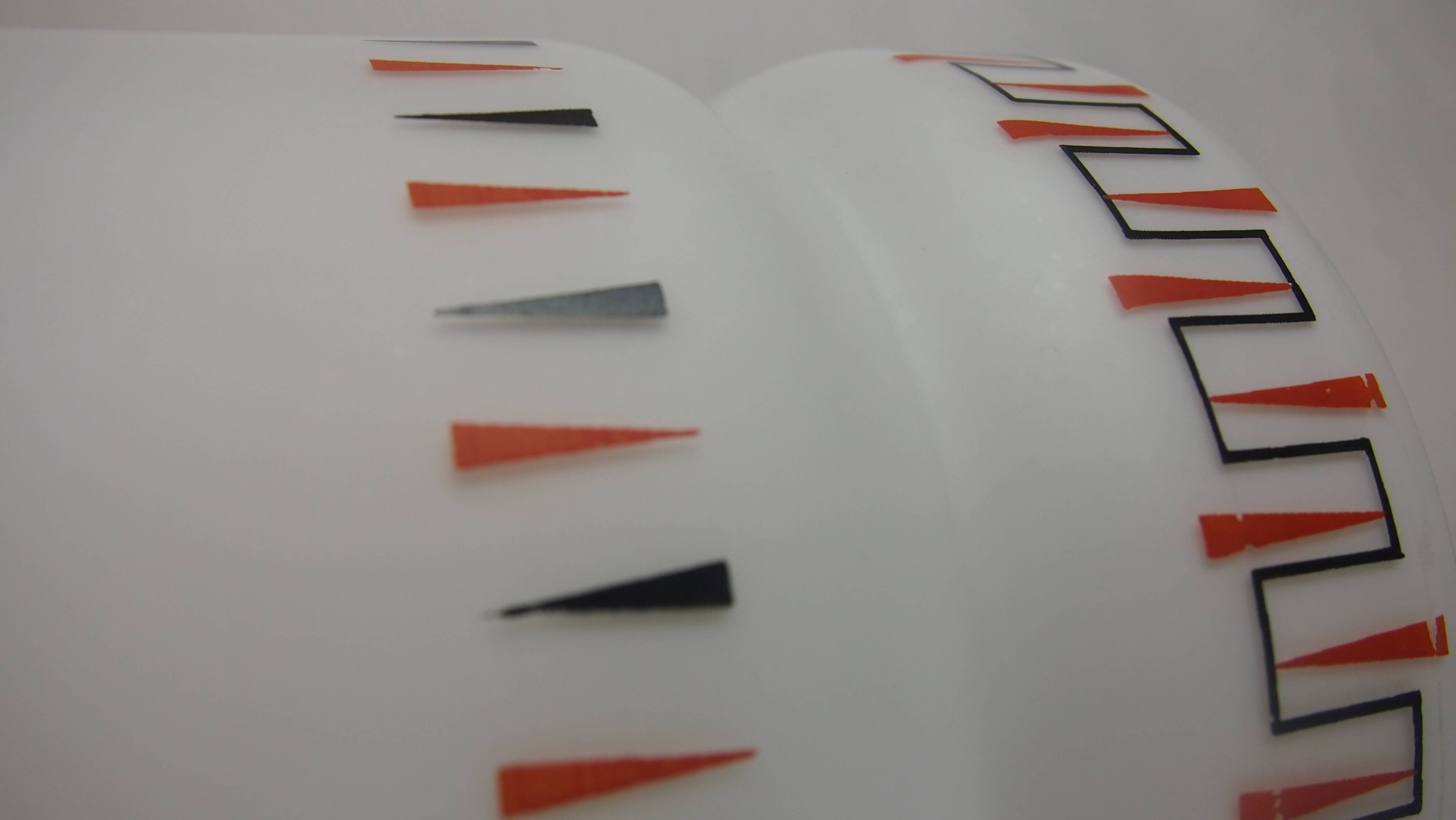 Vintage opaline glass pendant light with geometric design, 1960s Lunel style