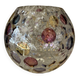 Vase boule vintage nemo borske sklo max kannegiesseren cristal de bohême