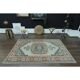 1970s Vintage Turkish Oushak Handmade Wool Cotton Orange Area Rug 160x227
