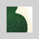 Duo of paintings on paper - pow and mood - dark green - signed eawy