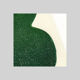 Duo de peintures sur papier - pow et mood - vert foncé - signées eawy