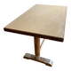Antique bistro table L. Buchon in wood and metal