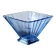 Vase. Modèle spécial éventail. Art Déco. Verre bleu vif