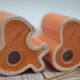 Salière et poivrière Amadeus emboitables de couleur orange
