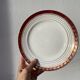 Saint Amand Empire style dessert plate service with 12 gold plates
