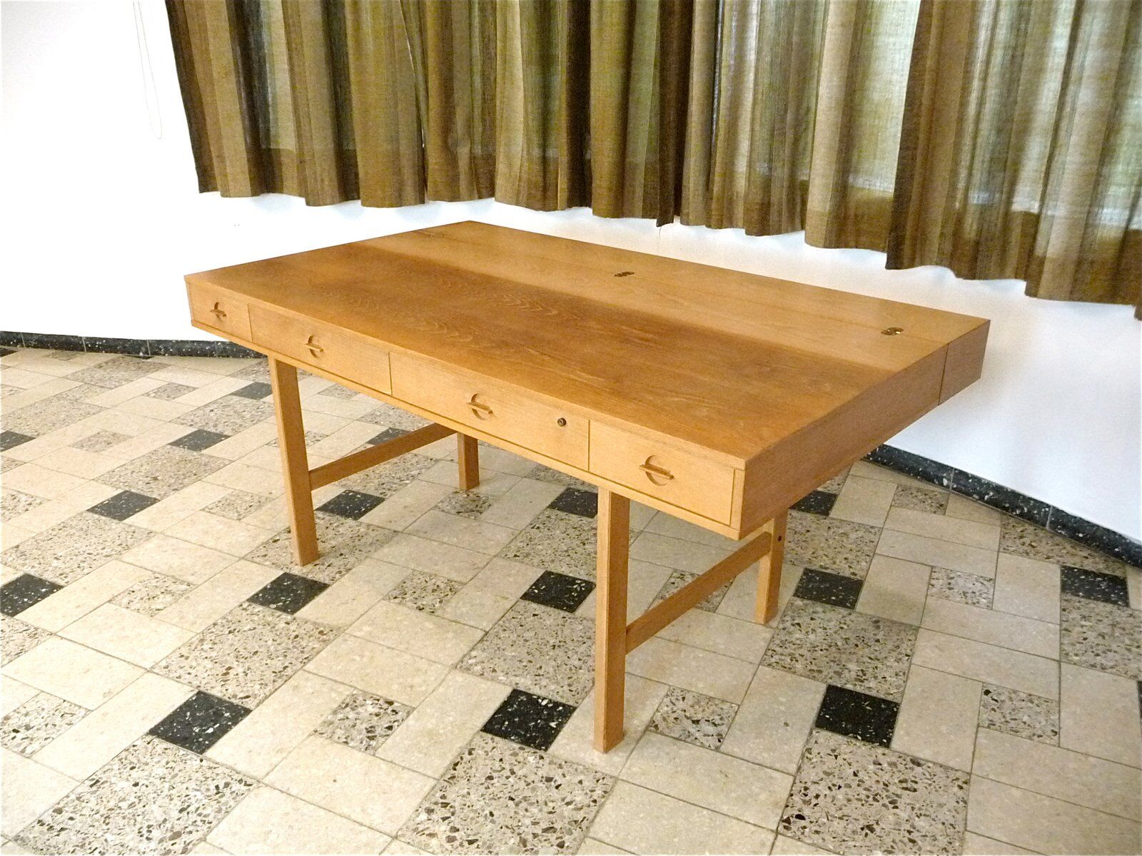 Flip-top partner secretary desk by Jens Quistgaard for Løvig, Denmark 1960s