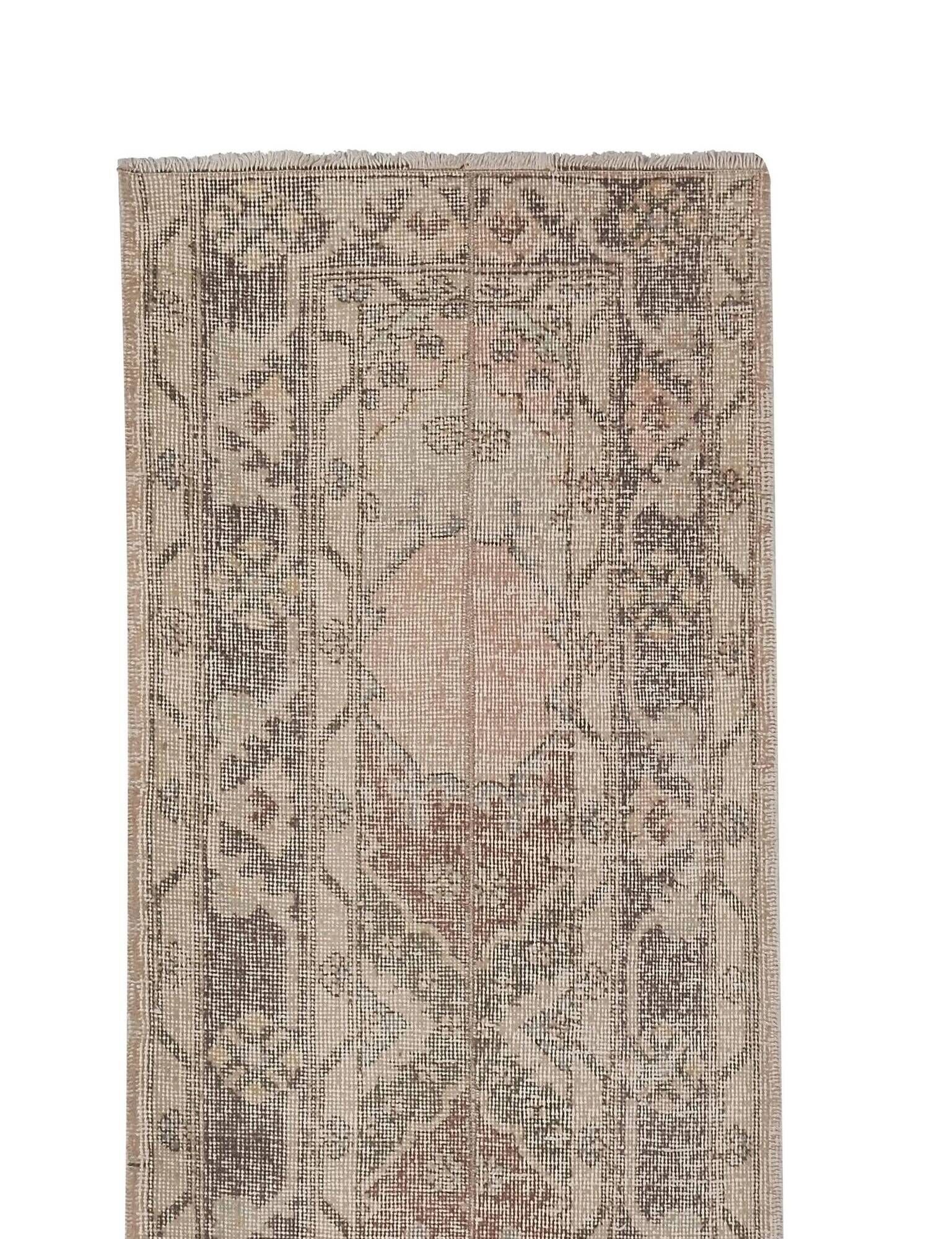 Vintage Turkish hallway rug 63x746 cm