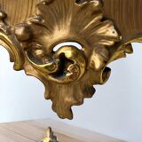 Large italian console in gilded wood in louis xv style, late 19th century, l 158 cm