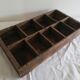 Box with vintage carpentry compartments